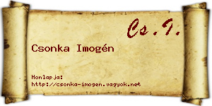 Csonka Imogén névjegykártya